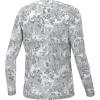 imageHUK Boys Pursuit Pattern Long Sleeve Fishing Shirt for KidsFin Fade  Harbor Mist