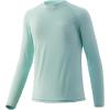 imageHUK Kids Pursuit Long Sleeve Sun Protecting Fishing ShirtMidnight Magic  Seafoam