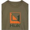 imageHUK Kids Pursuit Long Sleeve Sun Protecting Fishing ShirtReflection  Moss