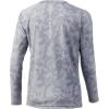 imageHUK Kids Pursuit Long Sleeve Sun Protecting Fishing ShirtRunning Lakes  Overcast Grey