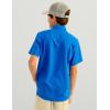 imageHUK Unisex Kids Tide Point Short Sleeve Shirt Fishing ButtonOcean Blue