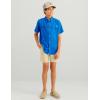 imageHUK Unisex Kids Tide Point Short Sleeve Shirt Fishing ButtonOcean Blue