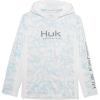 imageHUK Boys Icon X Pattern Hoodie Fishing Shirt with Hood for KidsInside Reef  Crystal Blue