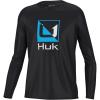 imageHUK Kids Pursuit Long Sleeve Sun Protecting Fishing ShirtReflection  Black