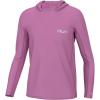 imageHUK Unisex Icon X Hoodie Fishing Shirt with Sun Protection for KidsUltra Pink