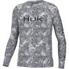 imageHUK Unisex Pursuit Graphic Long Sleeve Fishing Shirt for KidsFin Flats  Volcanic Ash