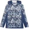 imageHUK UnisexChild Icon X Hoodie  Kids LongSleeve Shirt with Sun ProtectionTide Change  Atlantic