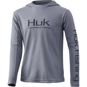 imageHUK Kids Icon X Hoodie LongSleeve Shirt with Sun ProtectionGrey