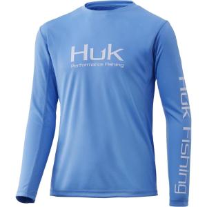 imageHUK Kids Icon X LongSleeve Shirt with Sun ProtectionCarolina Blue  New Logo