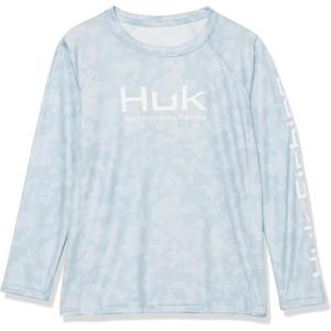 imageHUK Kids Pursuit Long Sleeve Sun Protecting Fishing ShirtRunning Lakes  Blue Fog