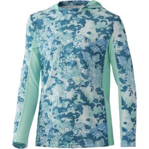 imageHUK UnisexChild Icon X Hoodie  Kids LongSleeve Shirt with Sun ProtectionTide Change  Sea Floor
