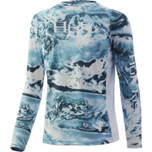 imageHUK boys unisexchild Pursuit Camo Shirt  Kids Long Sleeve Performance ShirtMossy Oak Wahoo