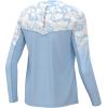 imageHUK Boys Icon X Pattern Long Sleeve Fishing Shirt for KidsInside Reef Fade  Crystal Blue