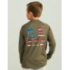 imageHUK Boys Pursuit Long Sleeve Fishing Shirt for KidsKc Neon Bass  Moss