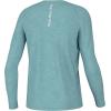 imageHUK Boys Pursuit Pattern Long Sleeve Fishing Shirt for KidsHeather  Marine Blue
