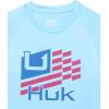 imageHUK Boys Pursuit Pattern Long Sleeve Fishing Shirt for KidsHuk Stripes  Marolina Blue