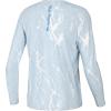 imageHUK Boys Pursuit Pattern Long Sleeve Fishing Shirt for KidsKelp Wash Heather  Crystal Blue