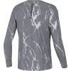 imageHUK Boys Pursuit Pattern Long Sleeve Fishing Shirt for KidsKelp Wash Heather  Volcanic Ash