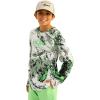 imageHUK Boys Pursuit Pattern Long Sleeve Fishing Shirt for KidsMossy Oak  Fog Green