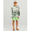 imageHUK Boys Pursuit Pattern Long Sleeve Fishing Shirt for KidsMossy Oak  Fog Green