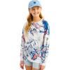 imageHUK Boys Pursuit Pattern Long Sleeve Fishing Shirt for KidsMossy Oak  Ocean Blue