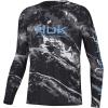 imageHUK Boys Pursuit Pattern Long Sleeve Fishing Shirt for KidsMossy Oak Stormwater Midnight