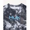 imageHUK Boys Pursuit Pattern Long Sleeve Fishing Shirt for KidsMossy Oak Stormwater Midnight