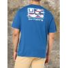 imageHUK Mens Fishing Graphic Tee Performance Short Sleeve QuickDryTrophy Flag  Set Sail