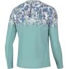 imageHUK Mens Kc Scott Patterned Pursuit Performance Fishing ShirtApex Vert Fade  Marine Blue