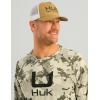 imageHUK Mens Kc Scott Patterned Pursuit Performance Fishing ShirtApex Vert Fade  Moss