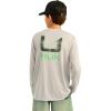 imageHUK Boys Pursuit Pattern Long Sleeve Fishing Shirt for KidsHuk Fill  Harbor Mist