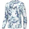 imageHUK Mens Kc Scott Patterned Pursuit Performance Fishing ShirtPhantom Scales  Quiet Harbor