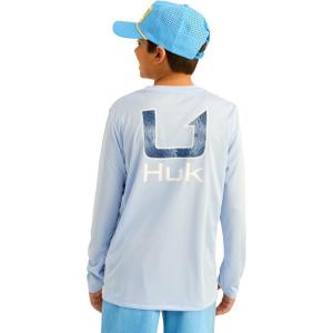 imageHUK Boys Pursuit Pattern Long Sleeve Fishing Shirt for KidsHuk Fill  Windsurfer