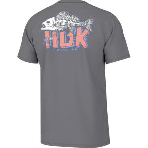 imageHUK Mens Fishing Graphic Tee Performance Short Sleeve QuickDryBass Bones  Night Owl