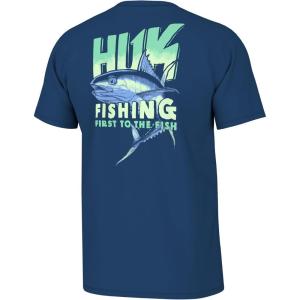 imageHUK Mens Fishing Graphic Tee Performance Short Sleeve QuickDryFirst Tuna  Set Sail