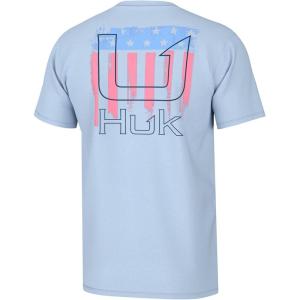 imageHUK Mens Fishing Graphic Tee Performance Short Sleeve QuickDryHuk Salute  Ice Water