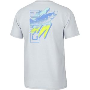 imageHUK Mens Fishing Graphic Tee Performance Short Sleeve QuickDryRad Bass  White