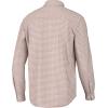 imageHUK Mens Tide Point Pattern Long Sleeve Shirt Fishing Button DownMini Check  Baked Clay