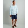 imageHUK Mens Tide Point Pattern Long Sleeve Shirt Fishing Button DownMini Check  Ice Water