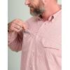 imageHUK Mens Tide Point Pattern Long Sleeve Shirt Fishing Button DownMinicheck  Scarlet Blaze