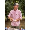 imageHUK Mens Tide Point Pattern Long Sleeve Shirt Fishing Button DownMinicheck  Scarlet Blaze