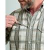 imageHUK Mens Tide Point Pattern Long Sleeve Shirt Fishing Button DownStorm Blue