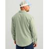 imageHUK Mens Tide Point Solid Long Sleeve Shirt ButtonFog Green