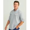 imageHUK Mens Tide Point Solid Long Sleeve Shirt ButtonHarbor Mist
