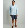 imageHUK Mens Tide Point Solid Long Sleeve Shirt ButtonIce Water