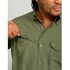 imageHUK Mens Tide Point Solid Long Sleeve Shirt ButtonMoss