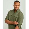 imageHUK Mens Tide Point Solid Long Sleeve Shirt ButtonMoss