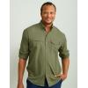 imageHUK Mens Tide Point Solid Long Sleeve Shirt ButtonMoss