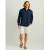 imageHUK Mens Tide Point Solid Long Sleeve Shirt ButtonNaval Academy