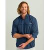 imageHUK Mens Tide Point Solid Long Sleeve Shirt ButtonSargasso Sea